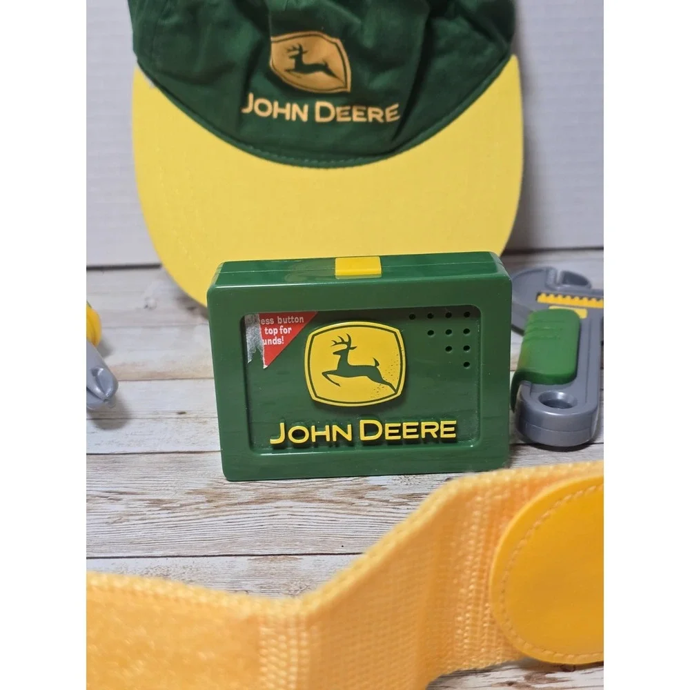John Deere Kids Toy Lot Ertl Tool Box‎ & Talking Tool Belt w/ Tools Hat VIDEO